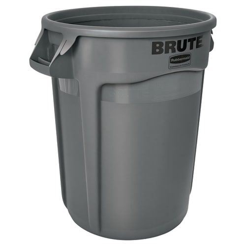 Rubbermaid Vented Brute 32 Gallon Waste Container, Gray